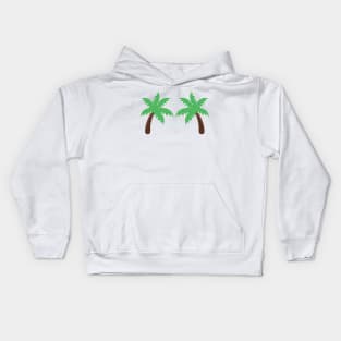 green palm/coconut tree illustration Kids Hoodie